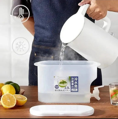 Cold Kettle With Faucet Refrigerator Fruit Teapot Summer Household Lemonade Bottle Large Capacity Ice Water Cool Bucket