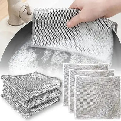 Wire Dish Washing Rugs For Kitchen Dishes - Pack of 4