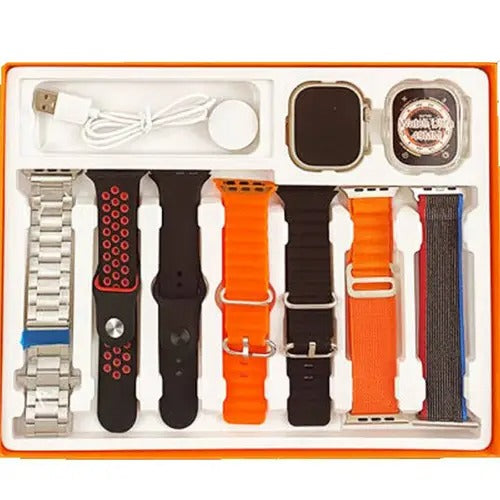 S100 Ultra 9 Smart Watch 7in1 Straps Random Color