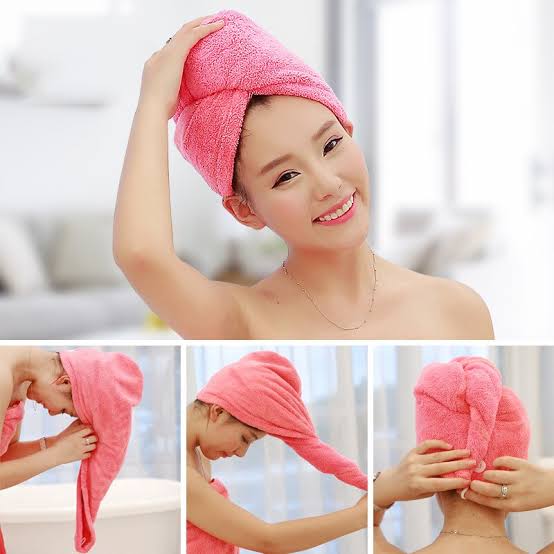 Turby Towel Bath Towels – Dry Hair Cap Super Absorbent Quick-drying Shower Towel (random Color)